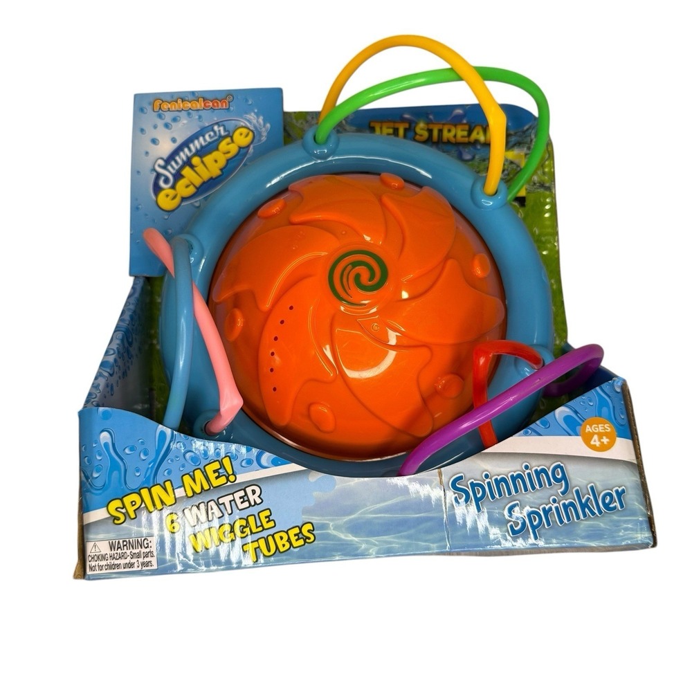 Summer Eclipse Jet Stream Spinning Water Sprinkler With 6 Water Wiggle Tubes NEW - Picture 2 of 7